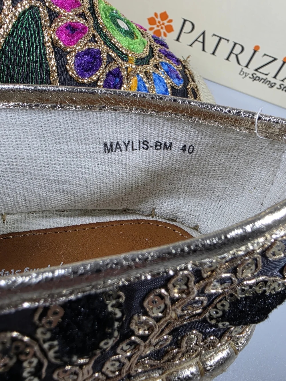 Patrizia By Spring Step Maylis Slip On Shoes Embellished Espadrilles US 9 EU 40